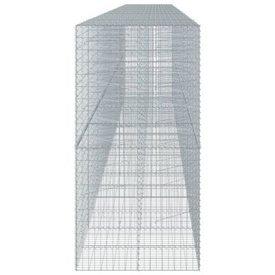 vidaXL Gabion Basket with Cover 950x100x200 cm Galvanised Iron