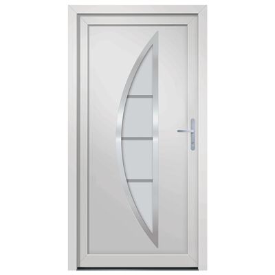 vidaXL Front Door White 98x208 cm PVC