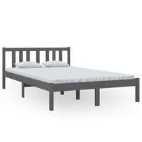 vidaXL Bed Frame without Mattress Grey Solid Wood 120x200 cm