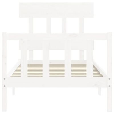 vidaXL Bed Frame without Mattress White 90x200 cm Solid Wood Pine