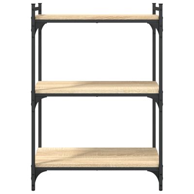 vidaXL Bookcase 3-Tier Sonoma Oak 60x30x86 cm Engineered Wood