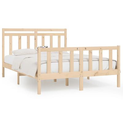 vidaXL Bed Frame without Mattress Solid Wood Pine 140x200 cm