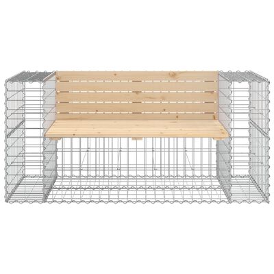 vidaXL Garden Bench Gabion Design 143x71x65.5 cm Solid Wood Pine