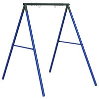 vidaXL Swing Frame for Outdoor with 2 Hanging Hooks Blue Steel