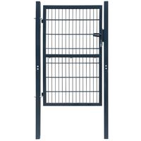 vidaXL 2D Fence Gate (Single) Anthracite Grey 106 x 210 cm