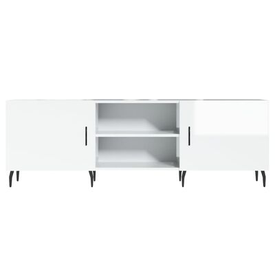 vidaXL TV Cabinet High Gloss White 150x30x50 cm Engineered Wood