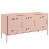 vidaXL TV Cabinet Pink 100.5x39x50.5 cm Steel