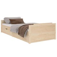 vidaXL Bed Frame without Mattress Solid Wood Pine 90x200 cm