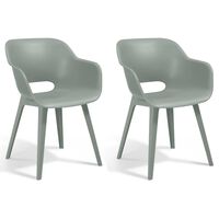 Keter Outdoor Chairs Akola 2 pcs Vintage Green