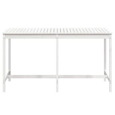 vidaXL Garden Table White 203.5x90x110 cm Solid Wood Pine