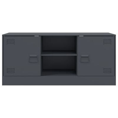 vidaXL TV Cabinet Anthracite 99x39x44 cm Steel