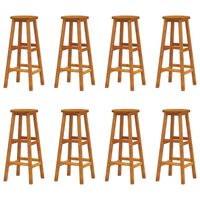 vidaXL Bar Stools 8 pcs Solid Wood Acacia