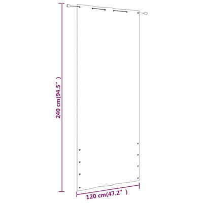 vidaXL Balcony Screen Taupe 120x240 cm Oxford Fabric