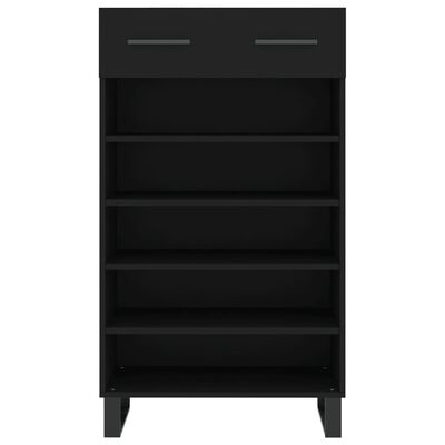 vidaXL Shoe Cabinet Black 60x35x105 cm Engineered Wood