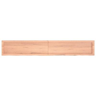 vidaXL Bathroom Countertop Light Brown 180x30x(2-4)cm Treated Solid Wood