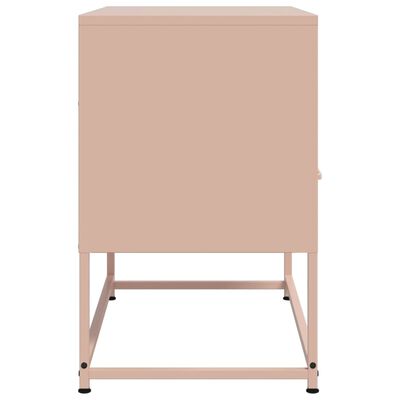 vidaXL TV Cabinet Pink 68x39x60.5 cm Steel