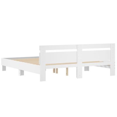 vidaXL Bed Frame without Mattress White 180x200 cm Super King