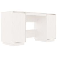 vidaXL Desk White 140x50x75 cm Solid Wood Pine