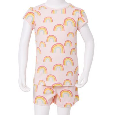 Kids' Pyjamas with Short Sleeves Soft Pink 128