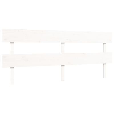 vidaXL Bed Frame without Mattress White Super King Size Solid Wood