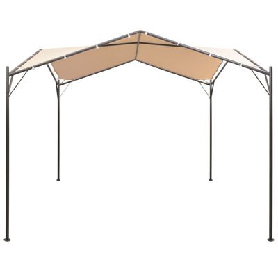 vidaXL Gazebo Pavilion Tent Canopy 4x4 m Steel Beige