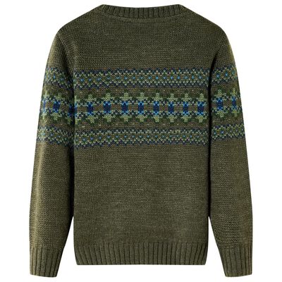 Kids' Sweater Knitted Khaki 140