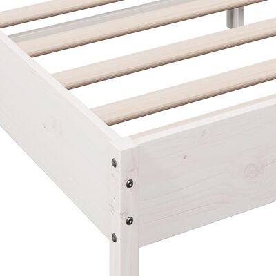 vidaXL Bed Frame without Mattress White 180x200 cm Super King Solid Wood Pine