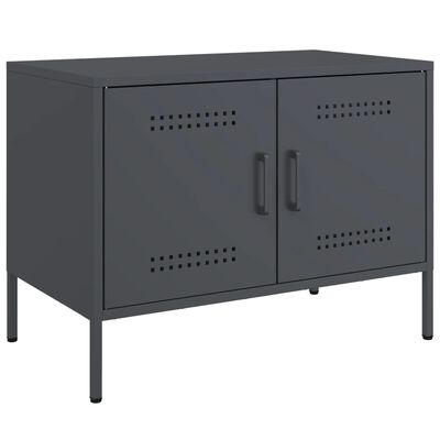 vidaXL TV Cabinet Anthracite 68x39x50.5 cm Steel