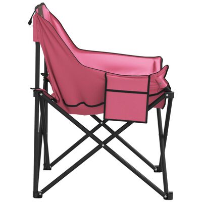 vidaXL Camping Chairs with Pocket Foldable 2 pcs Pink