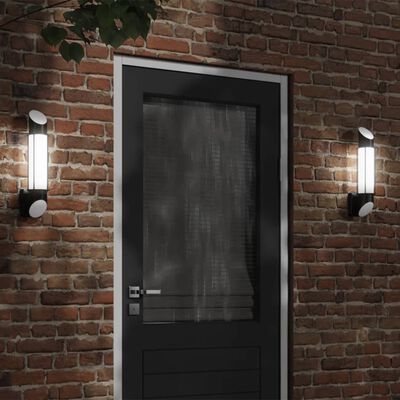 vidaXL Outdoor Wall Light Black Stainless Steel