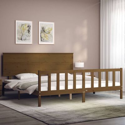 vidaXL Bed Frame without Mattress Honey Brown 200x200 cm Solid Wood Pine