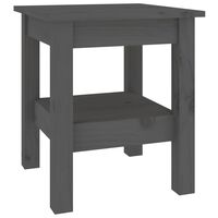 vidaXL Coffee Table Grey 35x35x40 cm Solid Wood Pine