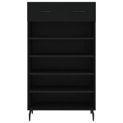 vidaXL Shoe Cabinet Black 60x35x105 cm Engineered Wood