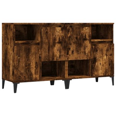 vidaXL Sideboards 2 pcs Smoked Oak 60x35x70 cm Engineered Wood