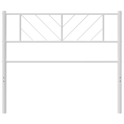 vidaXL Metal Headboard White 75 cm