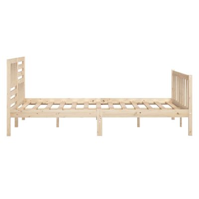 vidaXL Bed Frame without Mattress Solid Wood 120x200 cm (810077+814134)