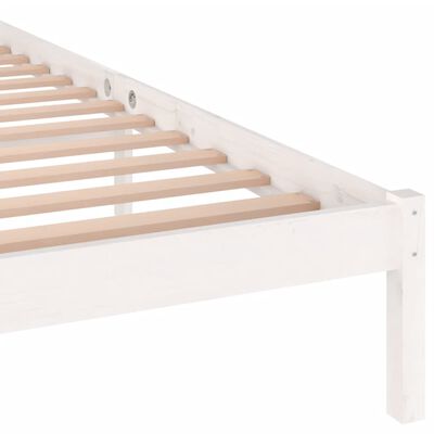 vidaXL Bed Frame without Mattress Solid Wood Pine 140x200 cm White