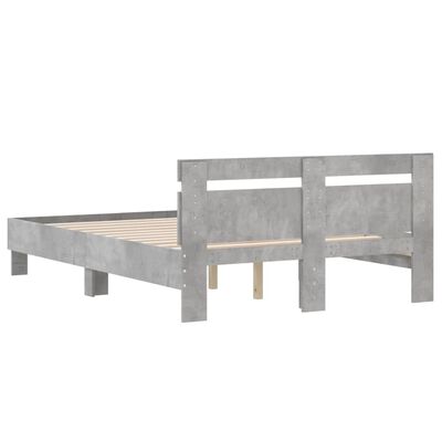 vidaXL Bed Frame without Mattress Concrete Grey 120x200 cm