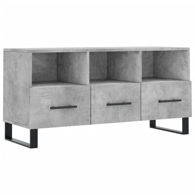 vidaXL TV Cabinet Concrete Grey 102x36x50 cm Engineered Wood