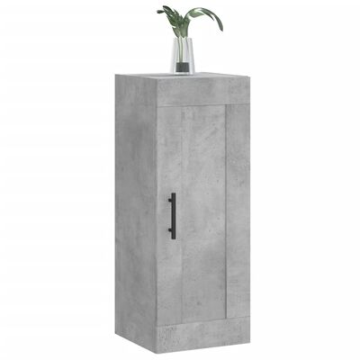 vidaXL Wall Mounted Cabinet Concrete Grey 34.5x34x90 cm Engineered Wood