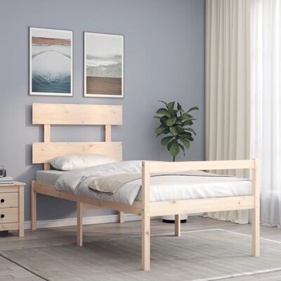 vidaXL Senior Bed without Mattress Small Single Solid Wood