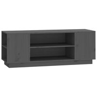 vidaXL TV Cabinet Grey 110x35x40.5 cm Solid Wood Pine