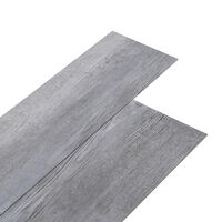 vidaXL PVC Flooring Planks 5.02 m² 2 mm Self-adhesive Matt Wood Grey