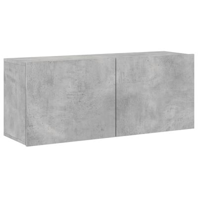 vidaXL TV Cabinet Wall-mounted Concrete Grey 100x30x41 cm