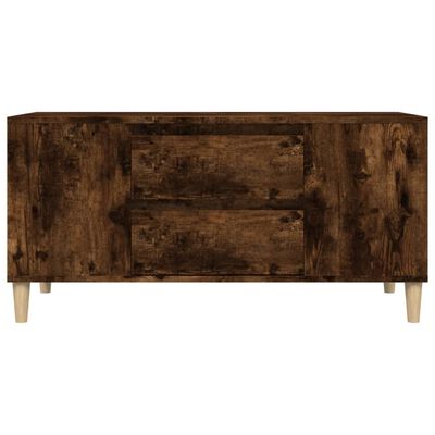 vidaXL TV Cabinet Smoked Oak 102x44.5x50 cm Engineered Wood