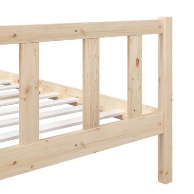 vidaXL Bed Frame without Mattress Solid Wood 90x200 cm (810067+814124)