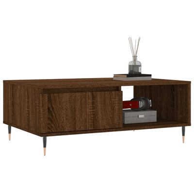 vidaXL Coffee Table Brown Oak 90x60x35 cm Engineered Wood