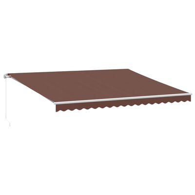 vidaXL Manual Retractable Awning Brown 450x300 cm