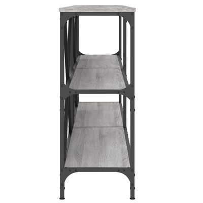 vidaXL Console Table Grey Sonoma 180x30x75 cm Engineered Wood and Iron