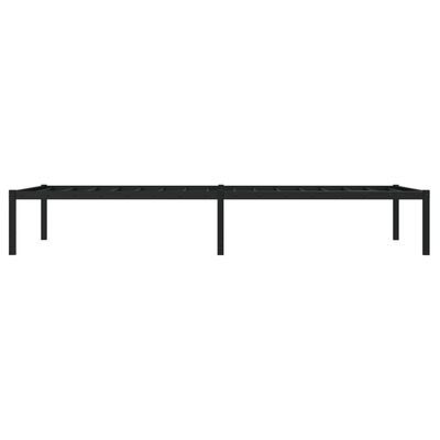 vidaXL Metal Bed Frame without Mattress Black 90x190 cm Single